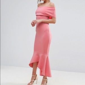 Club L from ASOS Bardot Drop Peplum Dress